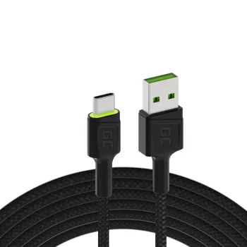 Green Cell KABGC13 USB kabelis USB 2.0 2 m USB A USB C Melns