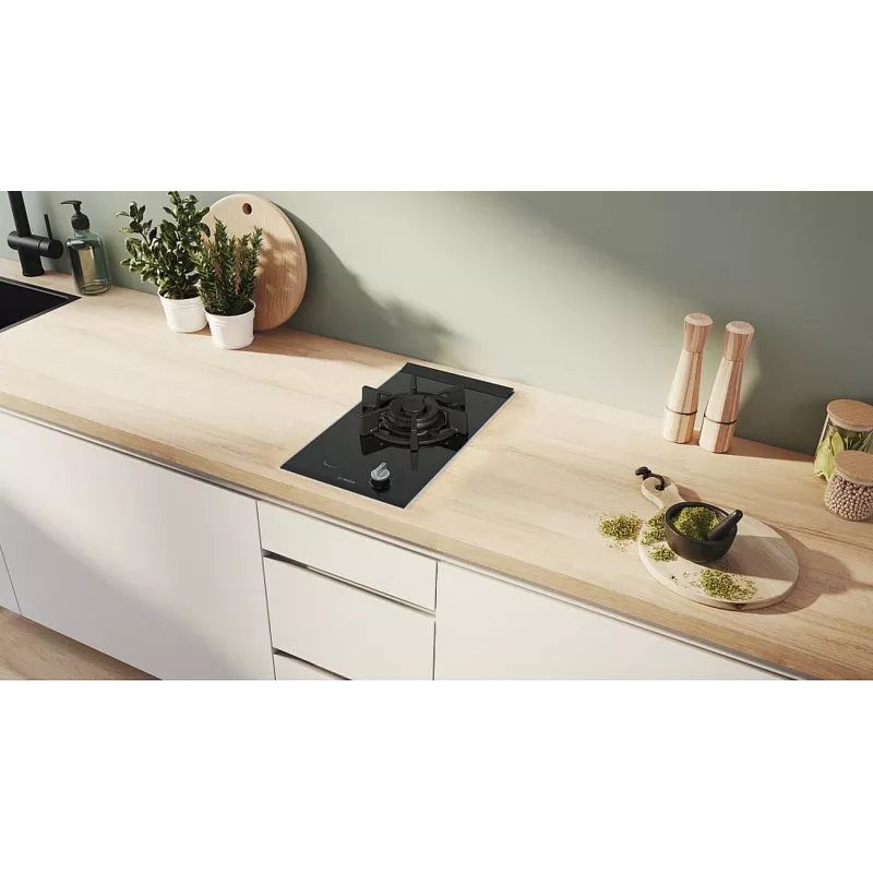 Bosch Serie 8 PRA3A6I10 gāzes plīts virsma, iebūvējama, 30 cm, melna