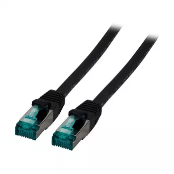 EFB-Elektronik RJ45 Patch Kabelis Cat.6A S/FTP LSZH melns 1,5m