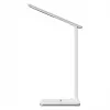 Media-Tech MT222 Leditou LED galda lampa ar 15 W Qi bezvadu uzlādi, pulksteni, modinātāju, termometru, baltā krāsā