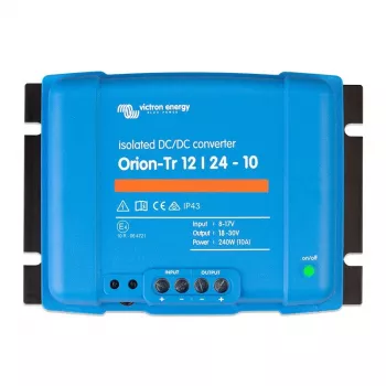 Strāvas padeve Orion-Tr 12/24-10A 240W — Līdzstrāvas pārveidotājs 12V/24V sistēmām, 10 A izeja
