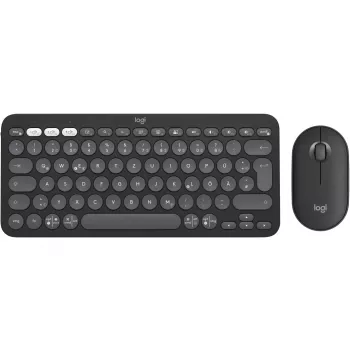 Logitech Pebble 2 Combo bezvadu tastatūra un pele QWERTZ vācu grafīts