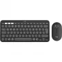 Logitech Pebble 2 Combo bezvadu tastatūra un pele QWERTZ vācu grafīts