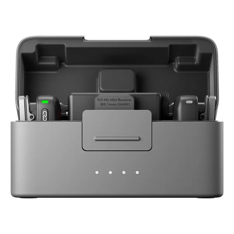 DJI Mic Mini (2 TX + 1 RX + Uzlādes futrālis) Bezvadu mikrofonu komplekts - Tumši pelēks