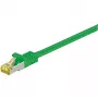Wentronic Goobay Cat.7 Raw Cable Patch Kabelis, S/FTP (PiMF), Zaļš, 2 m - LSZH Halogēnu Nesaturošs, Varš, RJ45 Spraudnis (91604)