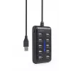 USB centrmezgls Gembird UHB-U2P10P-01 — 10 portu USB 2.0 centrmezgls