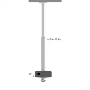 Techly ICA-PM-104XL griestu projektora stiprinājums, sudrabs