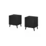Naktsgaldiņš cama meble NOVA 44x40x52 cm matēti melns — 1 atvilktne, 16 mm rāmis