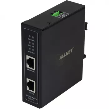 PoE injektors ALLNET ALL-PI2014-I-BT90 90W Industriālais Gigabitu, DIN metāla korpuss