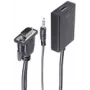 shiverpeaks BS10-01006 Video kabeļa adapteris 0,15 m VGA (D-Sub) + 3,5 mm HDMI A tipa (standarta) melns