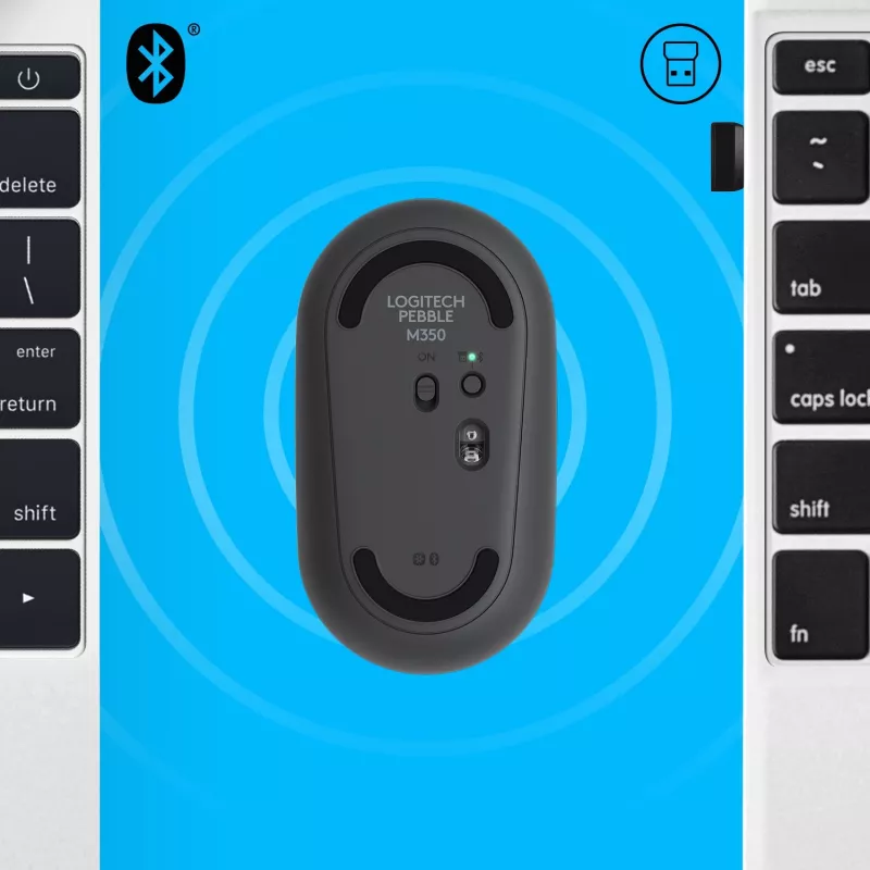Pele optiskā bezvadu Logitech Pebble M350 Graphite 910-005718