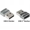 Good Connections Adapter USB 2.0 Kontaktdakša A uz USB-C Ligzda Alumīnija Korpuss Pelēks (USB-AD203)