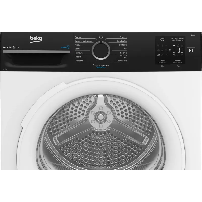 Veļas žāvētājs BEKO BM3T3823WBW šaurais modelis