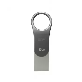 USB zibatmiņa Silicon Power 16 GB USB Type-A / USB Type-C, USB 3.2 Gen 1, titāna krāsa, cinka korpuss
