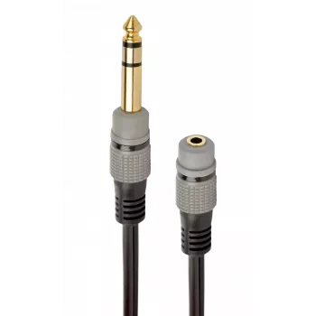 Audio kabelis Gembird A-63M35F-0.2M 6,35mm vīrietis uz 3,5mm sieviete Melns