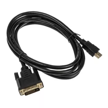 Video kabeļa adapteris Akasa AK-CBHD06-20BK 2m DVI-D HDMI Melns