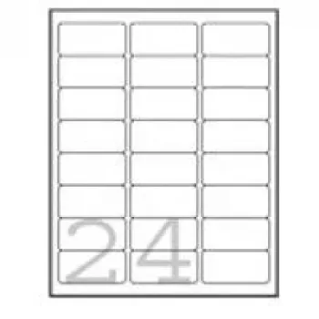 Avery adrešu uzlīmes - Baltas - 63,5 x 33,9 mm - 2400 uzlīmes (100 loksnes x 24) (L7159-100)