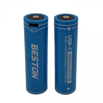 Hismart AA620388 2170 Li-Ion Akumulators 5000mAh (2 gab.) ar USB-C Lādēšanas Kabeli