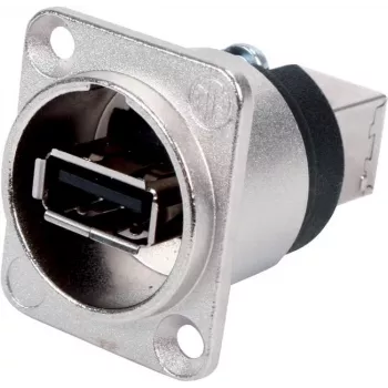 Neutrik USB adapteris - USB A (siev.) uz USB B (siev.) - USB 2.0 - Niķelēts
