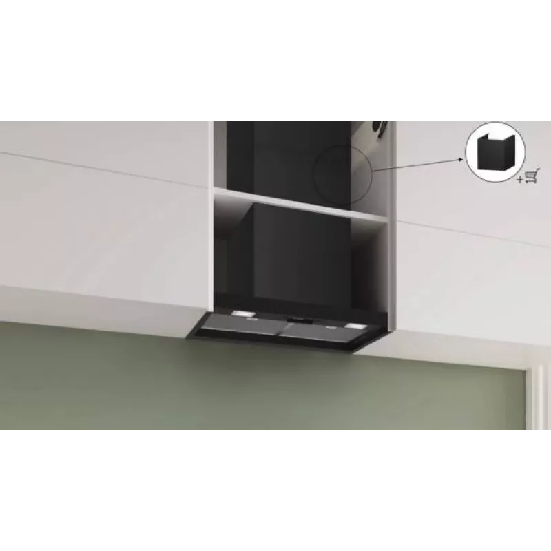 Bosch Serie 2 DBB63BC60 iebūvējamais tvaika nosūcējs Melns 384 m³/h