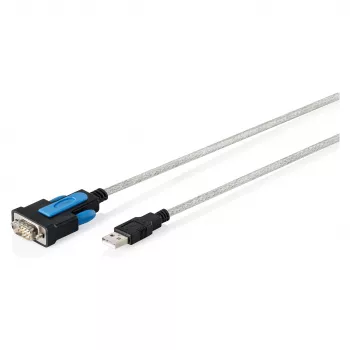USB 2.0 uz RS232 adaptera kabelis DIGITUS DA-70170, FTDI mikroshēma, 1,8 m, USB Type-A uz DB9