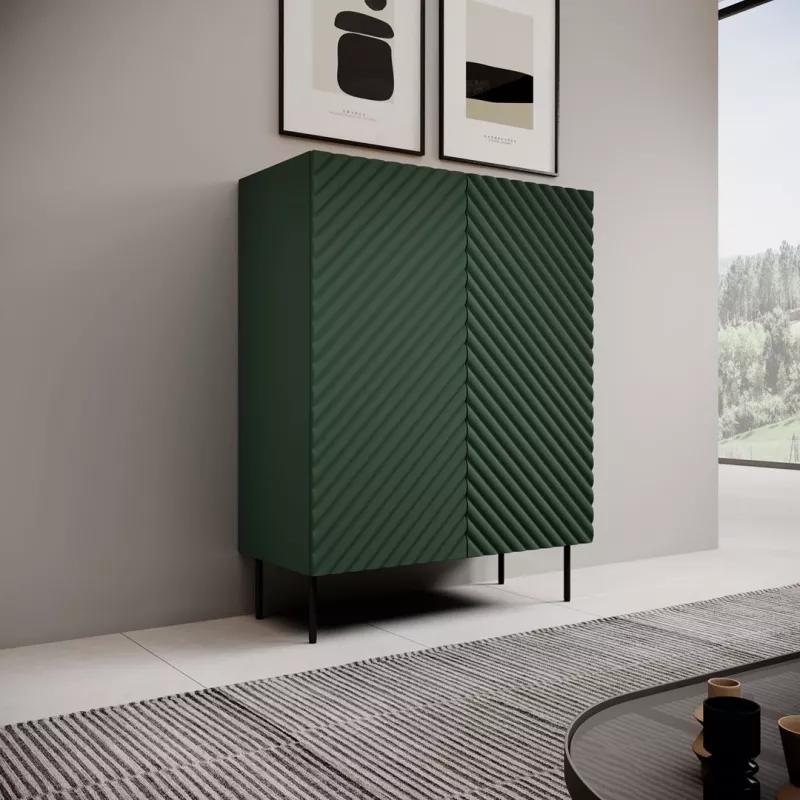 Plaukts ONDA 2D2S 98×45×127 cm zaļš, grīdas sienas skapis