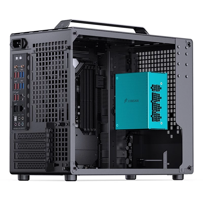 Jonsplus Z20 matx korpuss ar rokturi - melns
