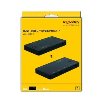 KVM slēdzis DeLOCK 11477 Melns