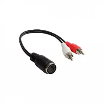 Alcasa AD-2CS5B Audio kabelis 0,2 m 2 x RCA – DIN (5-pin) Melns – Sarkans – Balts