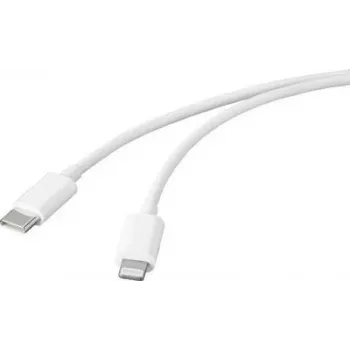 Basetech USB kabelis USB 2.0 USB-C® savienotājs, Apple Lightning savienotājs 1.00 m Balts BT-2347613