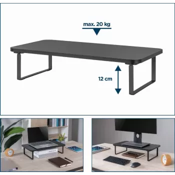 Gembird MS-TABLE-03 monitora statīvs / galda stiprinājums Melns