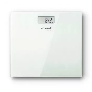 Ecomed by Medisana PS-72E personīgie svari - 150 kg, stikla platforma, balts