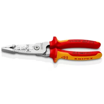 Kabeļu noņēmējs Knipex 13 76 200 ME 6 mm noņemšanas jauda Sarkans Nerūsējošais tērauds Dzeltens