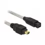 FireWire A/B kabelis DeLOCK 82589 2,0m Pelēks Vīrietis/Vīrietis