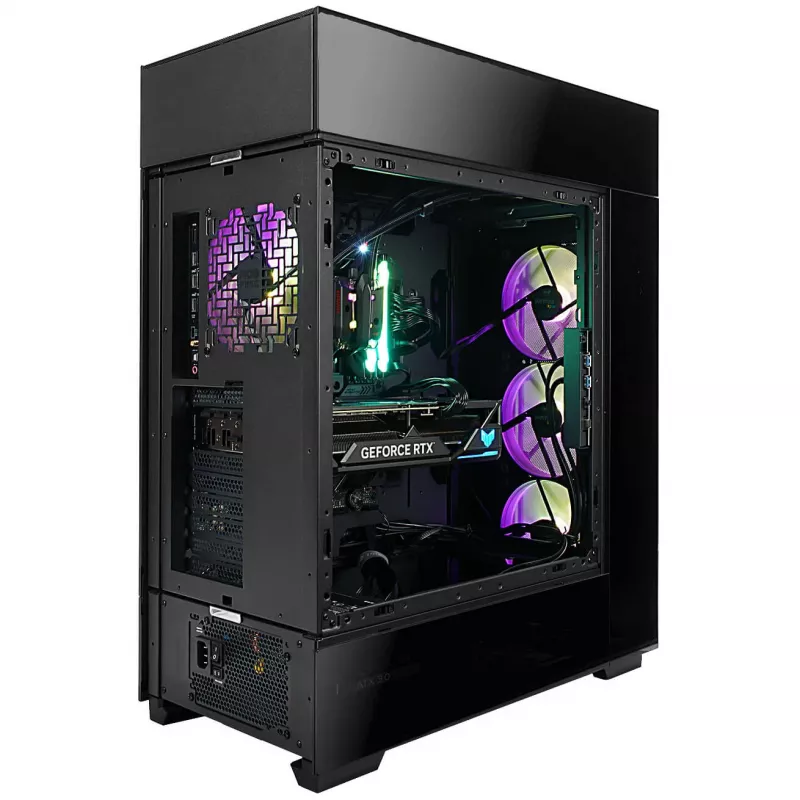 InWin Modfree Deluxe Big-Tower ar rūdītu stiklu - melns