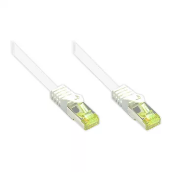 RJ45 Patch kabelis ar Cat.7 neapstrādātu kabeli un fiksatora aizsardzību (RNS®), S/FTP, PiMF, bezhalogēna, 600MHz, OFC, Balts, 3m, Good Connections® (8070R-030W)