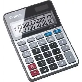 Canon LS-122TS galda kalkulators ar 12 ciparu displeju, pelēks