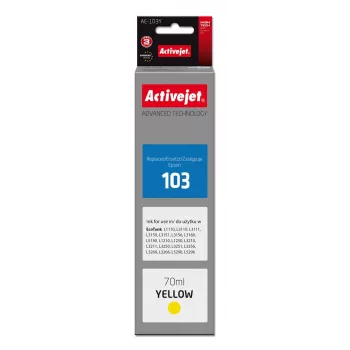 Activejet AE-103Y tinte (aizstāj Epson 103 C13T00S44A; Supreme; 70 ml; dzeltena)