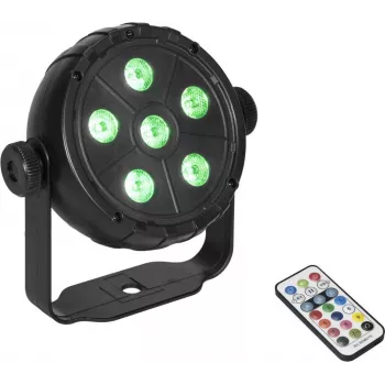 LED prožektors EUROLITE PK-3 USB TCL 3W RGB – kompakts USB barots RGB prožektors, 3W