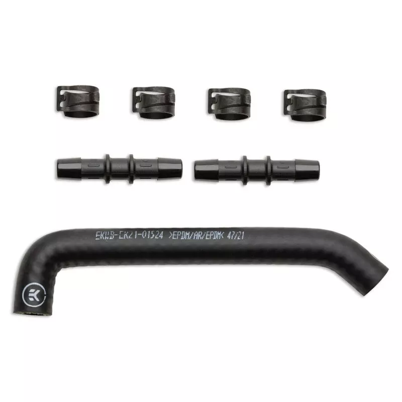 Caurule EK Water Blocks EK-Pro 17/10mm Armēta EPDM Saliekta 45° & 90°