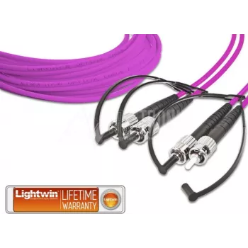 Lightwin LDP-50 ST-ST 3.0 OM4 optiskās šķiedras kabelis 3 m violets (LDP-50 ST-ST 3.0 OM4)