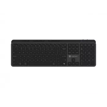 Bezvadu tastatūra NATEC Medusa — US izkārtojums, Melna