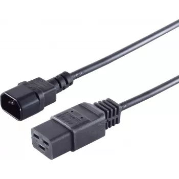 Strāvas kabelis S/CONN 60017 Melns 1.8 m IEC C14 - IEC C19