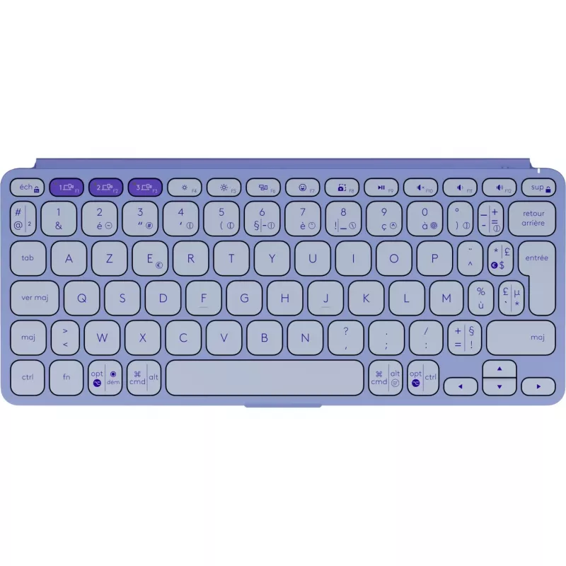 Logitech Keys-To-Go 2 tastatūra Universāla Bluetooth AZERTY franču ceriņkrāsā
