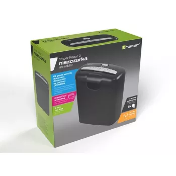 Papīru smalcinātājs Tracer Razor 2, strēmeles, 70 dB, melns