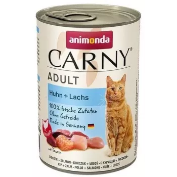 Slapjā kaķu barība animonda Carny Vistas + Laša 400 g bezgraudu, bez lipekļa