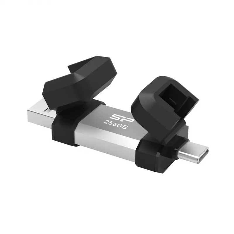 USB zibatmiņa Silicon Power 256 GB USB Type-A / USB Type-C, USB 3.2 Gen 1, alumīnija-gumijas vāciņš