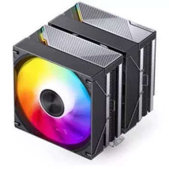 CPU dzesētājs Jonsbo CA80 divtorņu, 2×120mm PWM ventilatori, ARGB, melns