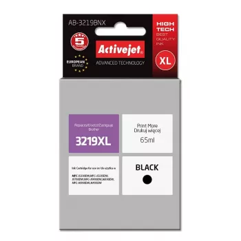 Activejet AB-3219BNX tinte (aizstāj Brother LC3219Bk XL; Supreme; 65 ml; melna)
