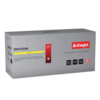 Activejet ATH-F532N tonera kasetne (aizstāj HP 205A CF532A; Supreme; 900 lpp; dzeltena)